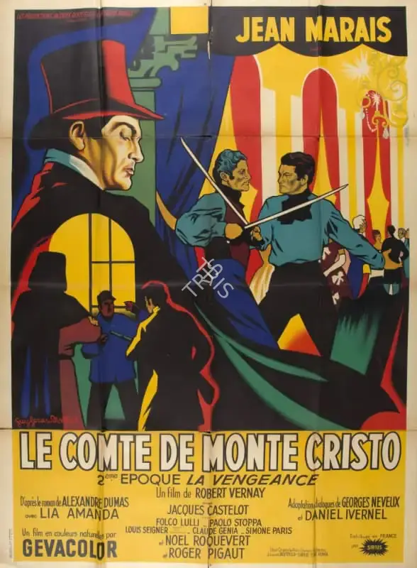 Lucien Masson (Producer), The Count of Monte Cristo, 1954, Poster