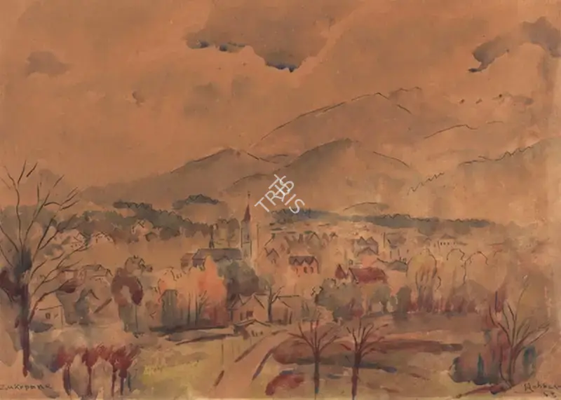 K.K. Hebbar (Artist), Zakopane, 1953, Painting