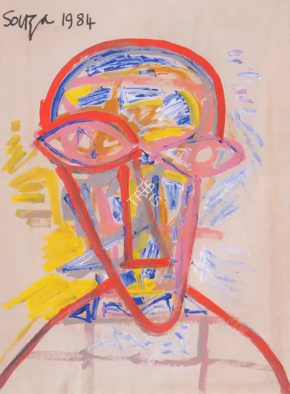 F.N. Souza (Artist), Untitled, 1984, Painting