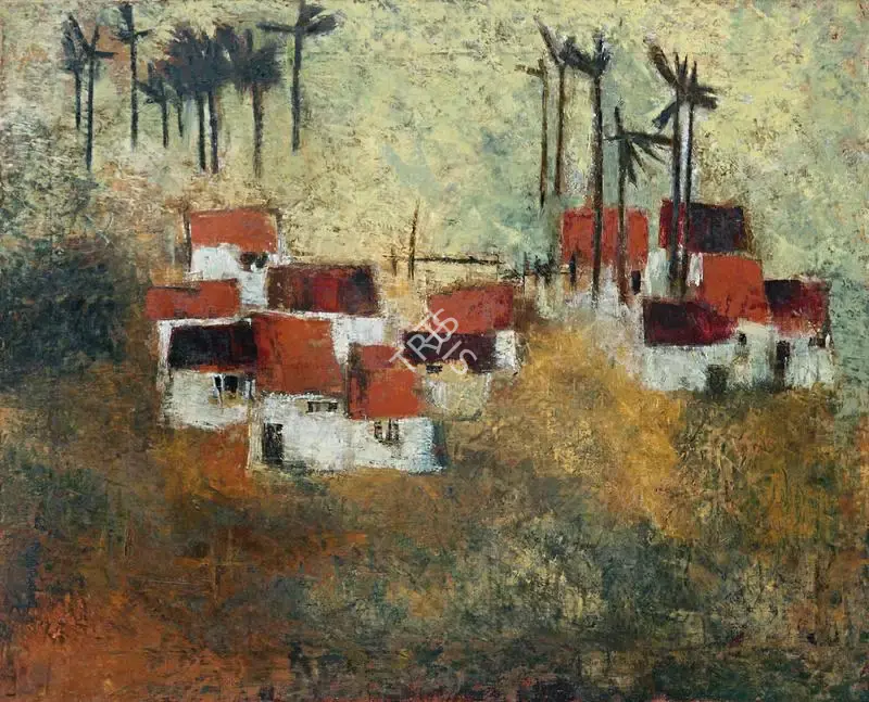 B. Prabha (Artist), Landscape, 1959, Painting