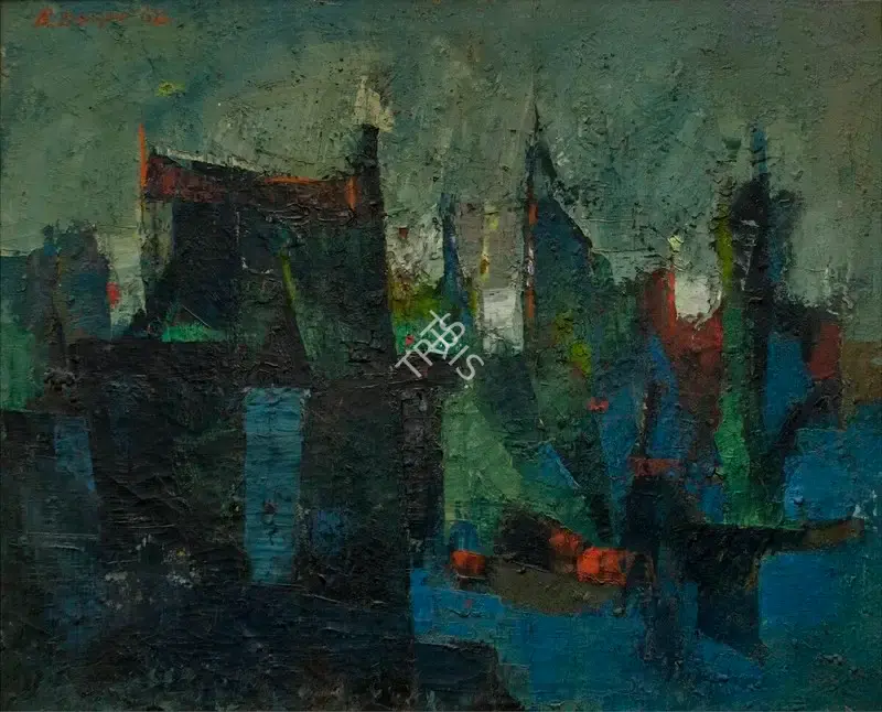 Dasgupta, Bimal (Artist). Landscape, n.d. | Painting, Pr.Onl/13.10.17, 2017 · Prinseps