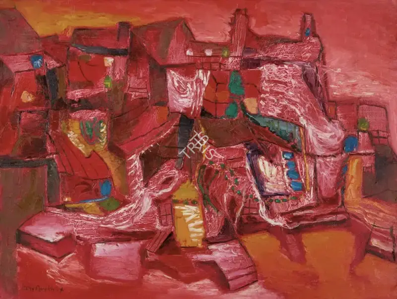 Manu Parekh (Artist), Festival Near River, 2004, Painting