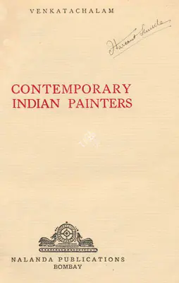 G. Venkatachalam (Author), Contemporary Indian Painters, 1927, Authored Book
