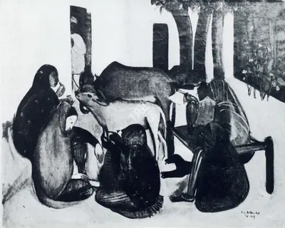 Amrita Sher-Gil (Artist), Story Teller, 1937, Painting
