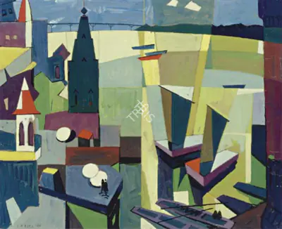 Raza, S.H. (Artist). Untitled. Gouache on paper, 1949 | Painting | FineArts | 00598845