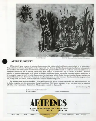 P.V. Janakiram (Editor), Artrends, 1964, Bulletin