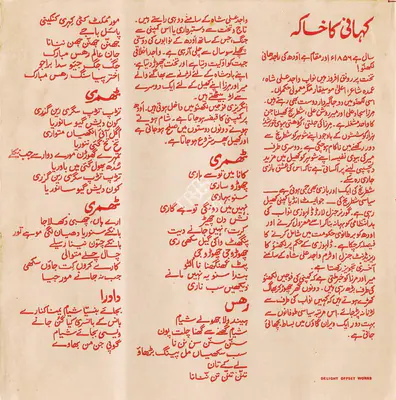 Suresh Jindal (Producer), Shatranj Ke Khilari, 1977, Song Synopsis Booklet