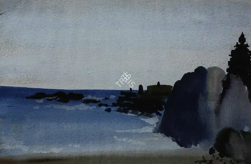 N.S. Bendre (Artist), Mahabalipuram, 1970, Painting