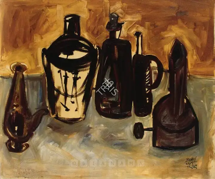 S.K. Bakre (Artist), Still Life, 1961, Painting
