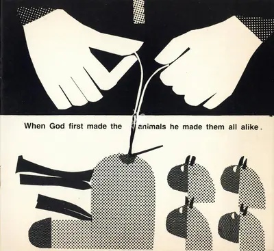 Subramanyan, K.G. (Artist). When God First Made the Animals He Made Them All Alike. Illustration, 1969 | When God First Made the Animals He Made Them All Alike, 1985 | Illustration | CinemaEducation | 00566387
