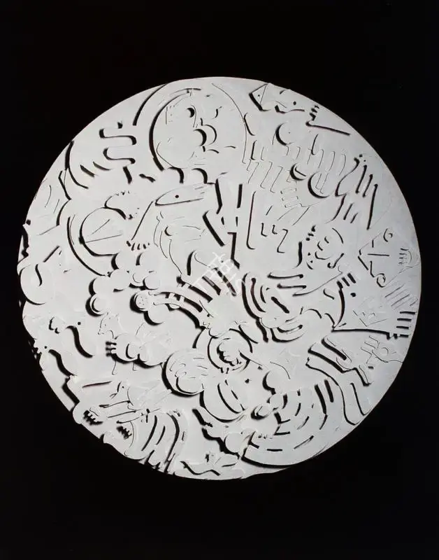 Balraj Khanna (Artist), The Great White Blushing Tondo 2006, Painting