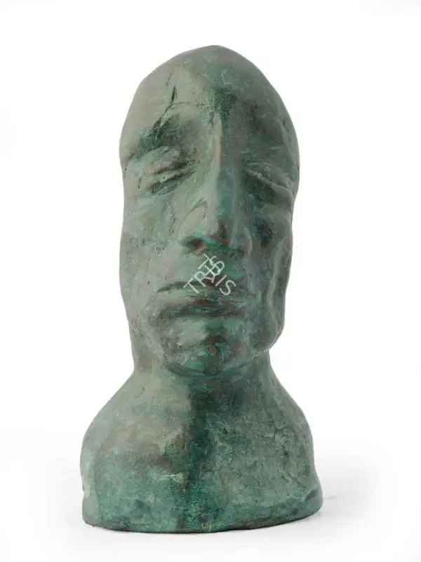 Jogen Chowdhury (Artist), Untitled (Head), 1990, Sculpture