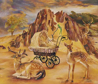 Kaleka, Ranbir (Artist). Maternal Instinct, 2018 | Painting, AG.Onl/16.02.23, 2023 · Asta Guru