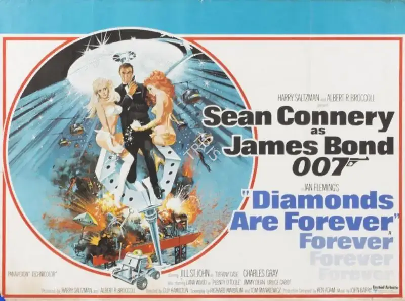 Ted Moore (Cinematographer), Diamonds are Forever, 1971, Lobby Card