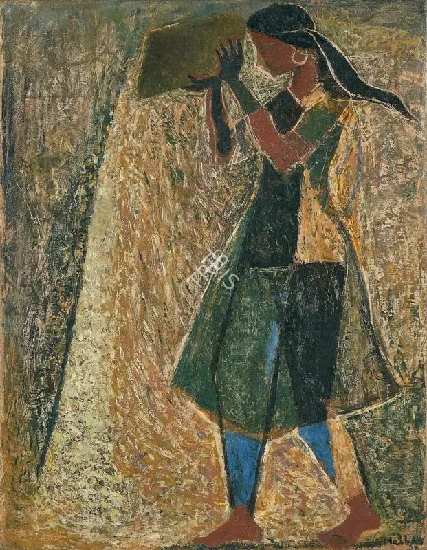 Hebbar, K.K. (Artist). Untitled, 1958 | Painting, Pu.Mum/27.03.25, 2025 · Pundole