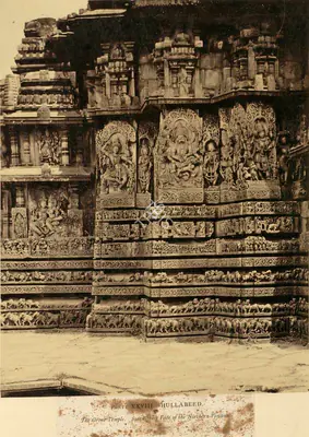 William Henry Pigou (Photographer), Hullabeed. The great Temple. South-west face of the northern vimana, 1856, Antiquarian Photograph