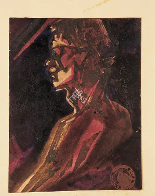 Rabindranath Tagore (Artist), Manush, 1926, Painting