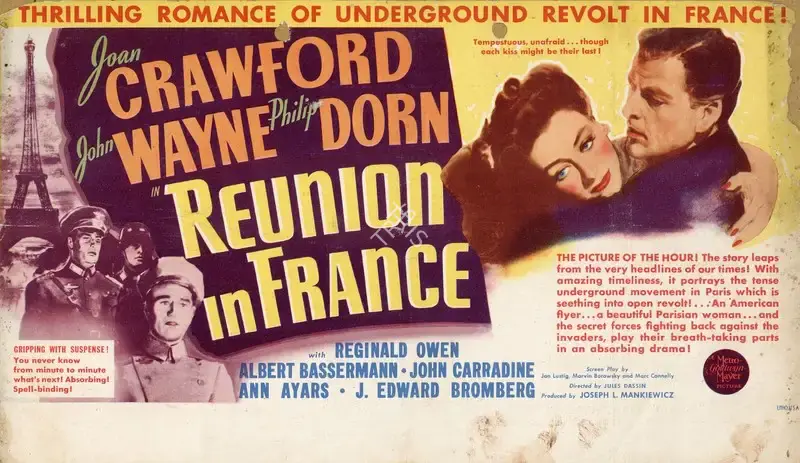 Jules Dassin (Director), Reunion In France, 1942, Handbill