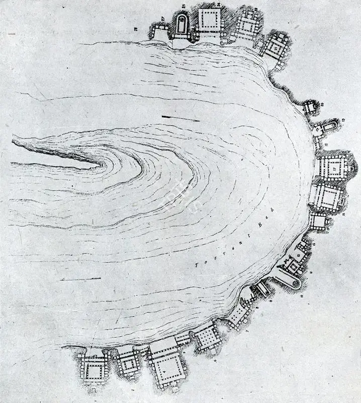 Unknown (Cartographer), General Plan of Ajanta Caves 1-28, Map