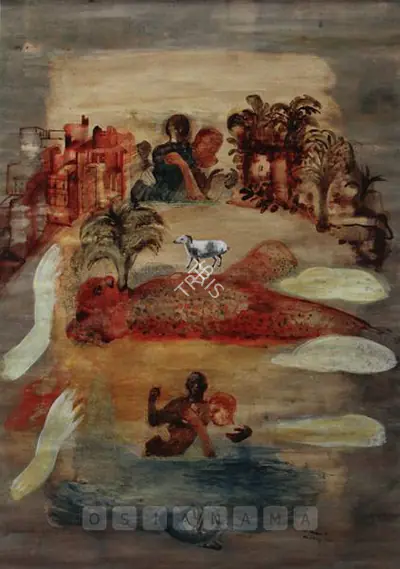 Nalini Malani (Artist), On Saving Trees, 1996, Painting