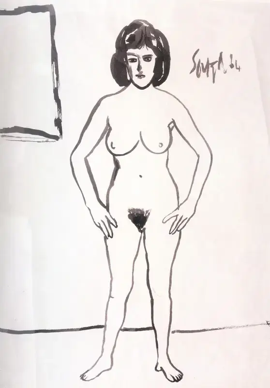 F.N. Souza (Artist), Untitled, 1964, Painting