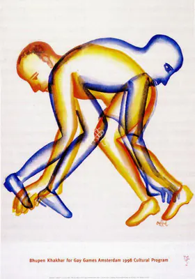 Khakhar, Bhupen P. (Artist). Design for the Gay Games Amsterdam Cultural Program. Printed Poster, 1998 | Bhupen Khakhar, 2016 | Painting | FineArts | 00149675