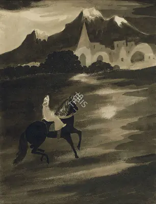 Tagore, Gaganendranath (Artist). Pakshiraaj Ghoda, c.1920 | Painting, 2017 · Asta Guru
