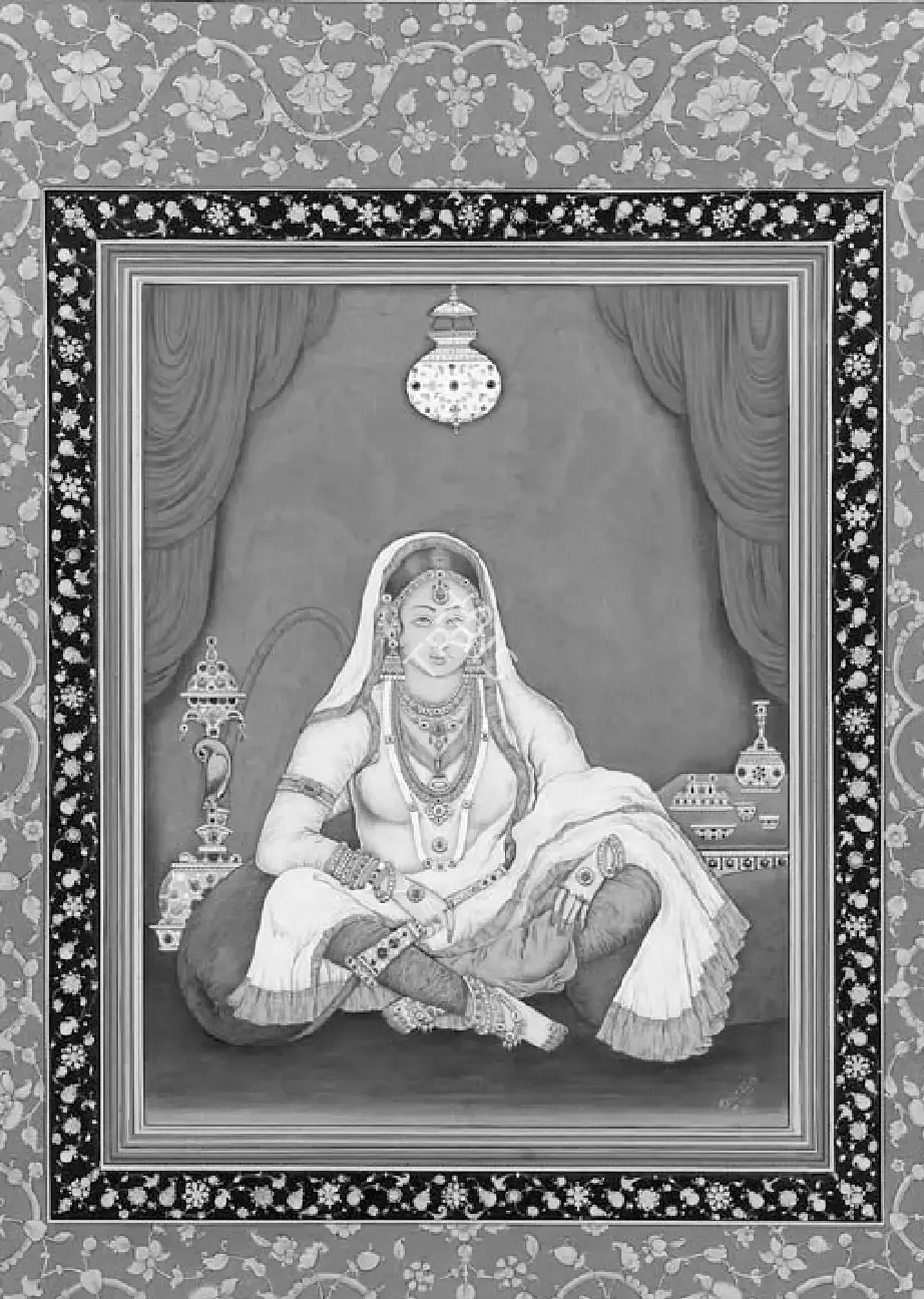 Ramesh Sharma (Artist), Seated Courtesan, Painting