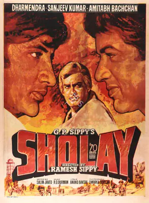 G.P. Sippy (Producer), Sholay, 1975, Full Sheet Poster
