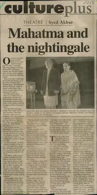 Syed Akbar (Reporter), Mahatma and the Nightingale, Newspaper Clipping