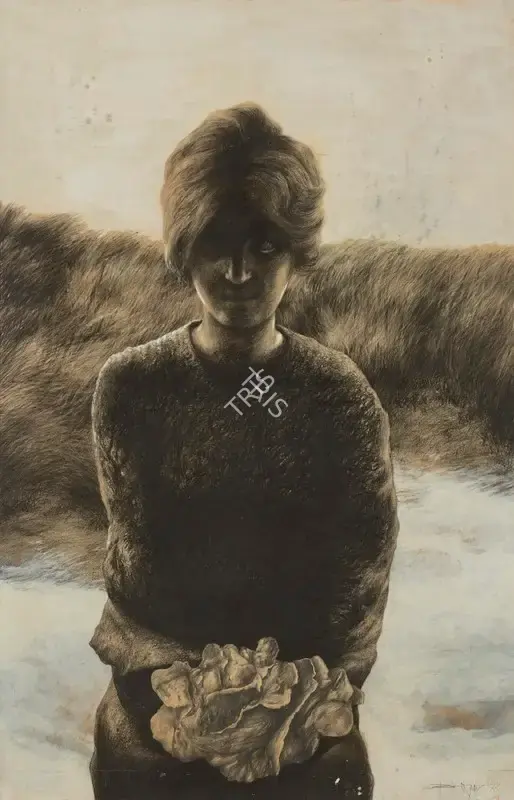 Bikash Bhattacharjee (Artist), In December - 19--!, 1976, Painting