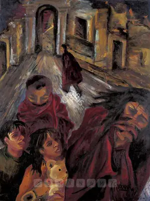 Ruxana Pathan (Artist), Requiem Of The Innocent, 2003, Painting