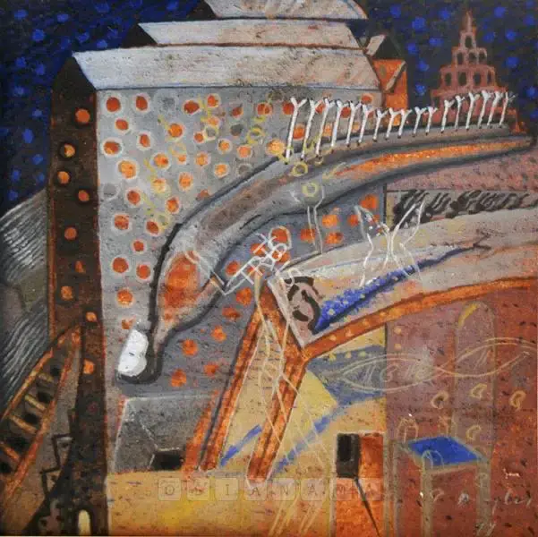 C. Douglas (Artist), Night At The Ferry, 1999, Painting