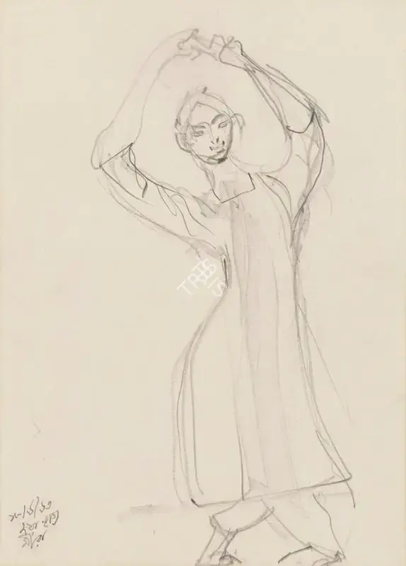 Meera Mukherjee (Artist), Untitled, 1963, Drawing