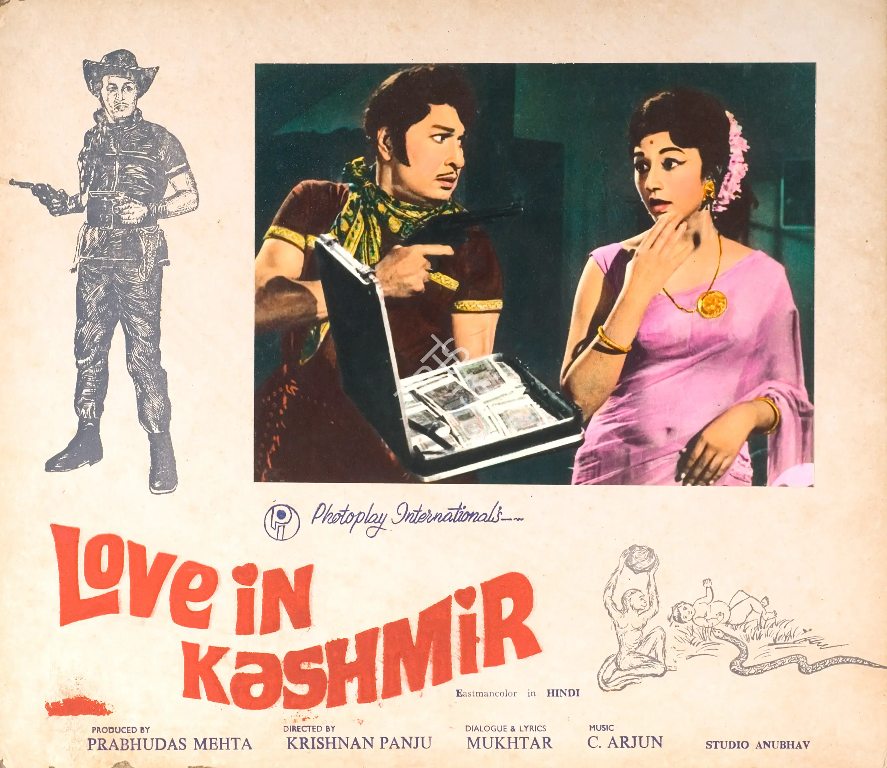 Prabhudas Mehta (Producer), Love In Kashmir, 1976, Photographic Still Mounted on Lobby Card