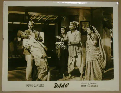 V. Babasaheb (Cinematographer), Daag, 1952, Lobby Card