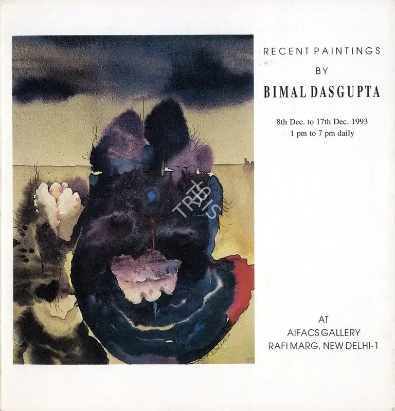 Bimal Dasgupta (Artist), Recent Pantings by Bimal Dasgupta, 1993, Solo Exhibition Invitation