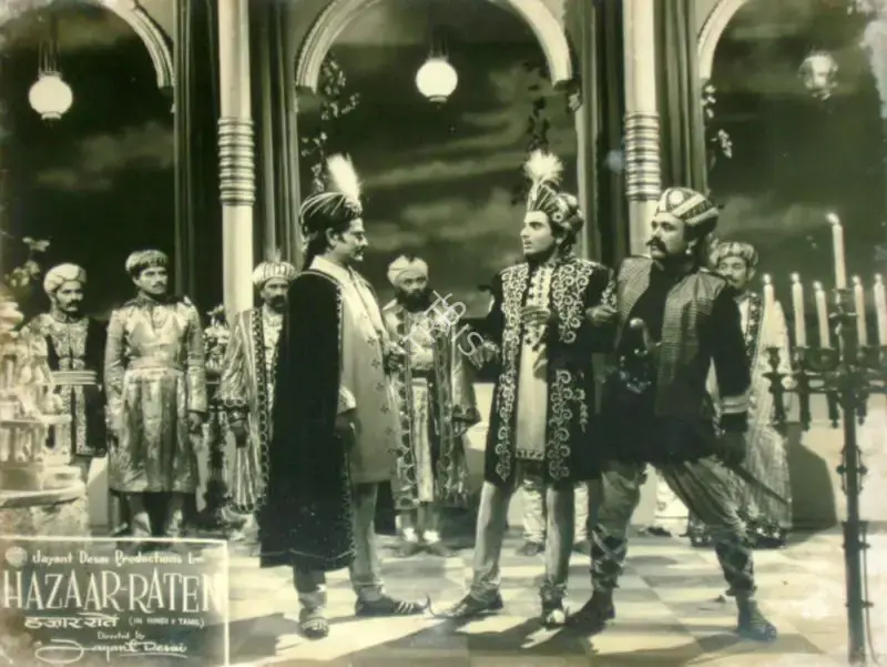 Jayant Desai (Director), Hazaar Raten, 1953, Lobby Card
