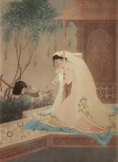 M.A.R. Chughtai (Artist), Untitled (For a Song), Painting