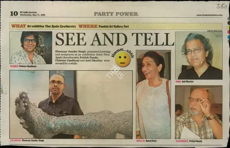 See and Tell, 2008, Newspaper Clipping