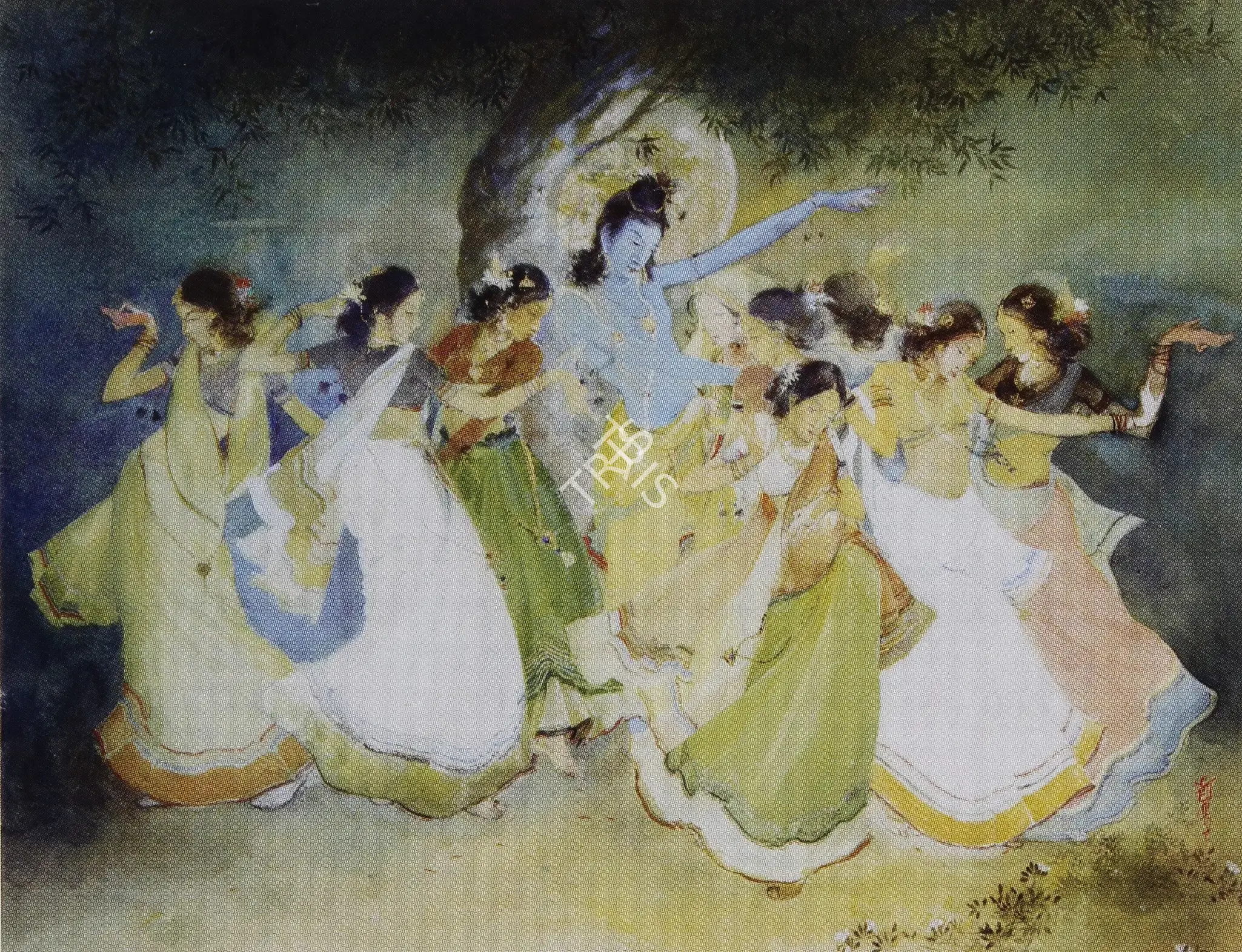 Roy Chowdhury, D.P. (Artist). Rasa Leela, n.d. | Painting, Bon.Lon/06.04.06, 2006 · Bonhams