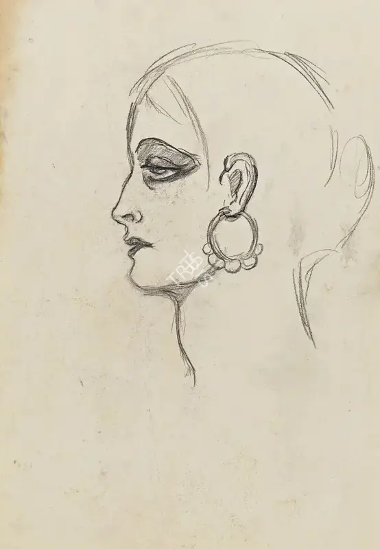 Amrita Sher-Gil (Artist), Untitled, 1930, Drawing