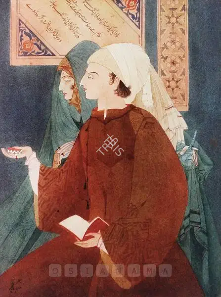 M.A.R. Chughtai (Artist), The Young Poet, 1925, Painting