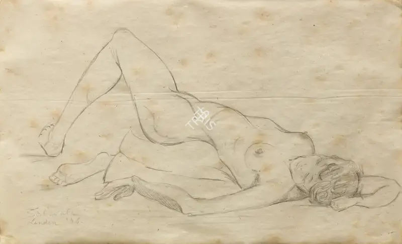 Jehangir Sabavala (Artist), Nude Studies, 1946, Painting