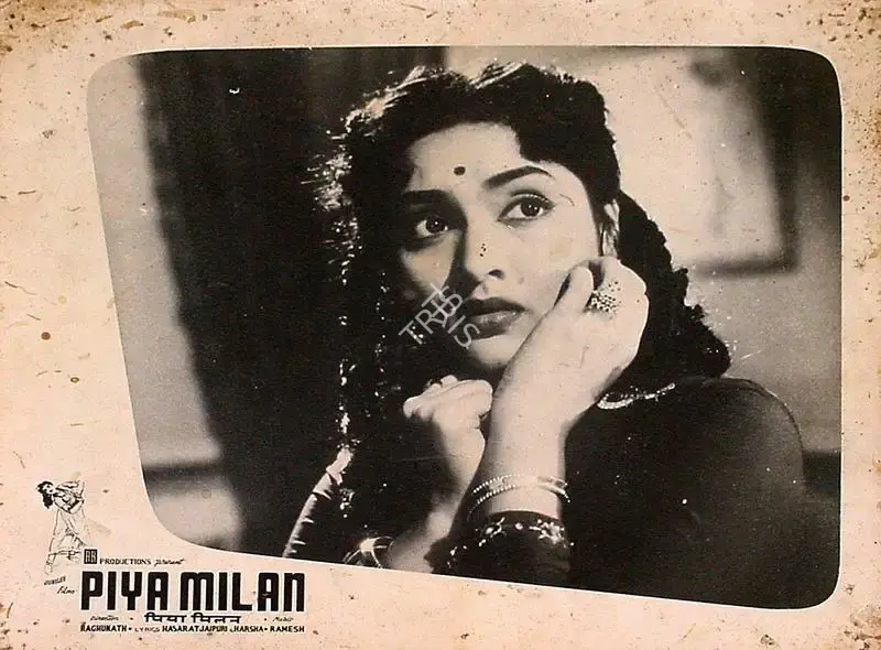 Raghunath (Director), Piya Milan, 1958, Lobby Card