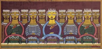 Studio of Jamini Roy (Artist), Last Supper, 1951, Painting