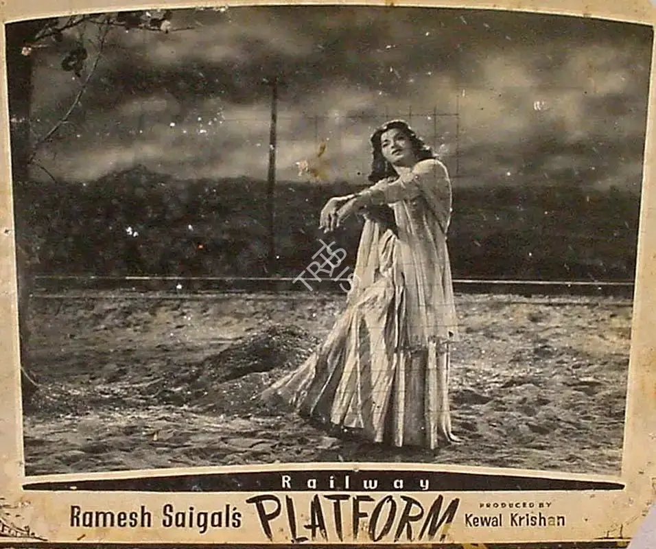 Dronacharya (Cinematographer), Railway Platform, 1955, Lobby Card