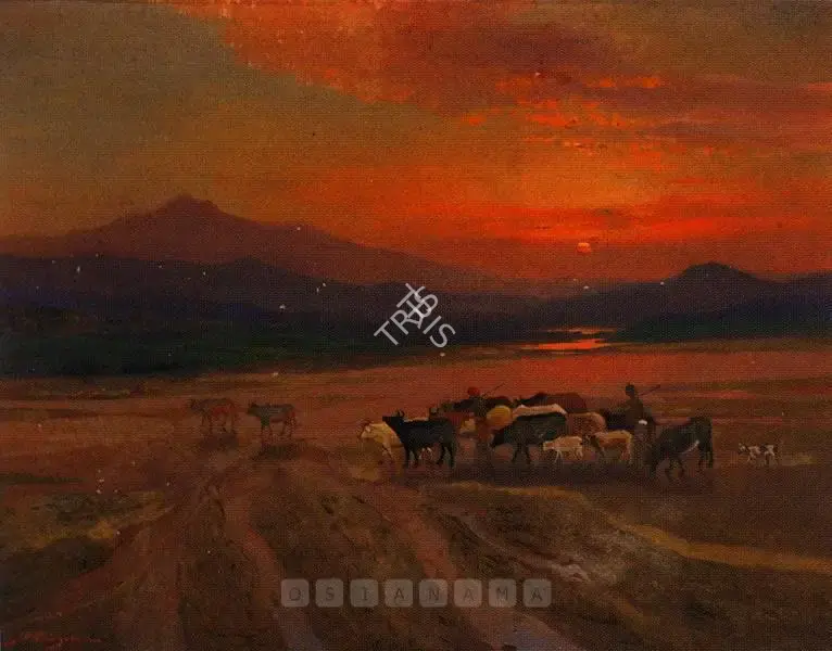 Gangooly, J.P. (Artist). To The Village Kalikota, n.d. | Painting, Bow.Kol/17.01.03, 2003 · Bowrings