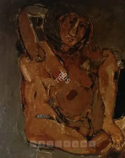 Tyeb Mehta (Artist), Untitled (Nude), 1961, Painting