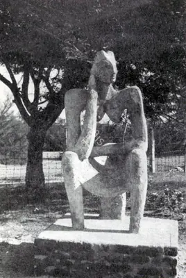 Venkatachalapathy (Artist), Seated Figure, Sculpture